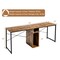 Costway 2 Person Computer Desk Double Workstation Office Desk w/ Storage Rustic Brown Black/Brown